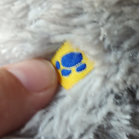 Build A Bear Grey Kitty Cat Stuffed Animal Plush 17" BABW Pink Nose Ear - Picture 7 of 10